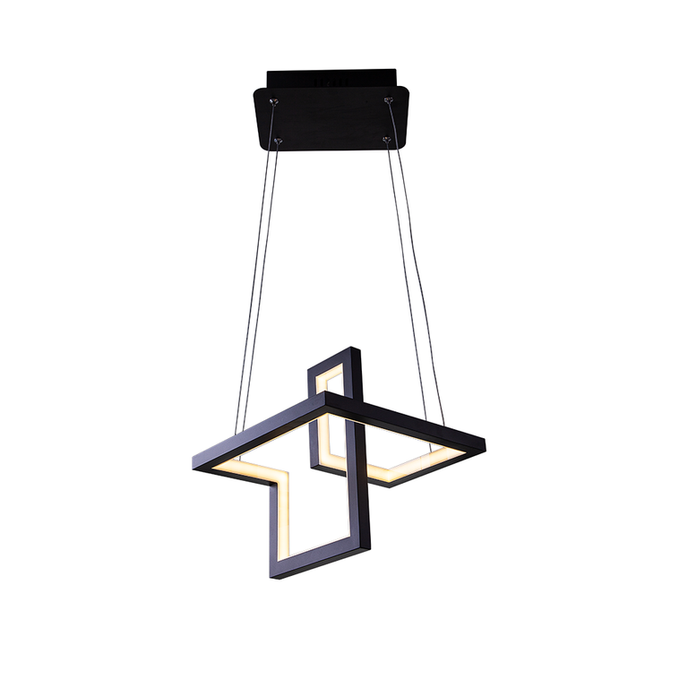Luminária Pendente Led Moderno Unlimit M2 33W 4000K Luz Neutra Bivolt: Preto