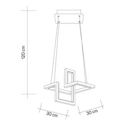 Luminária Pendente Led Moderno Unlimit M2 33W 4000K Luz Neutra Bivolt: Preto - 3
