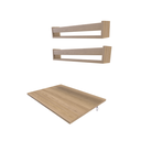 Ver imagem 6 de Conjunto com 1 Escrivaninha Suspensa e 2 Prateleiras 60cm Carvalho Mel