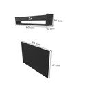 Ver mais imagens de Kit com 1 Escrivaninha Suspensa 80cm e 2 Prateleiras