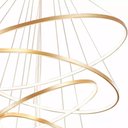 Ver imagem 3 de Pendente LED 5 Anéis Dourado 240W Iluminação Pé Direito Duplo