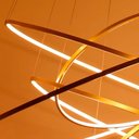 Ver imagem 5 de Pendente LED 5 Anéis Dourado 240W Iluminação Pé Direito Duplo