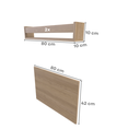 Ver imagem 3 de Kit com 1 Escrivaninha Suspensa 80cm e 2 Prateleiras