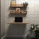 Ver imagem 7 de Kit com 1 Escrivaninha Suspensa 80cm e 2 Prateleiras