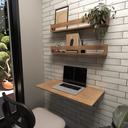 Ver imagem 1 de Kit com 1 Escrivaninha Suspensa 80cm e 2 Prateleiras