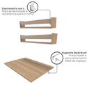 Ver imagem 5 de Kit com 1 Escrivaninha Suspensa 80cm e 2 Prateleiras