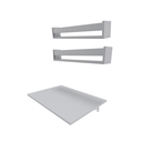 Ver imagem 6 de Kit com 1 Escrivaninha Suspensa 100cm e 2 Prateleiras