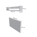 Ver mais imagens de Kit com 1 Escrivaninha Suspensa 100cm e 2 Prateleiras