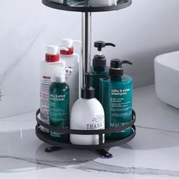 Fruteira Cesto Organizador 2 Andares Giratorio Prateleira Porta Condimento Vinho Cozinha Banheiro Ba - 7