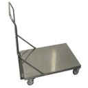 Ver imagem 3 de Carro plataforma em aço inox com alça dobrável Therj CPDInox 40cm x 80cm