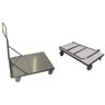 Carro plataforma em aço inox com alça dobrável Therj CPDInox 40cm x 80cm - 1