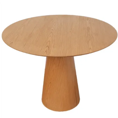 Mesa de Jantar Cone 100 Cm Base Madeira Freijó Tampo Freijó Rei Das Poltronas