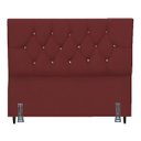 Ver imagem 2 de Cabeceira para Cama Casal Queen 160 Cm Rafaela e Frame Suede:bordo