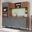 Ver imagem 1 de Cozinha Completa Melyna 7 Portas 2 Gavetas Freijó/cinza - Irm Móveis