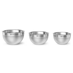 Conjunto de Bowls Tigelas de Inox com Tampa Plástica - 5