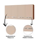 Ver imagem 5 de Balcão para Pia 2 Portas e Armário Aéreo 4 Portas Porto Off White/savana