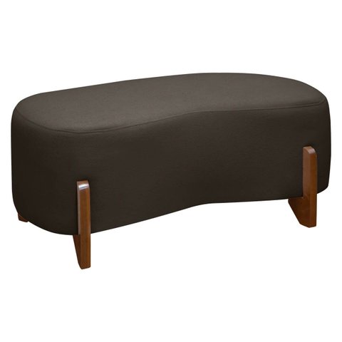 Banqueta Decorativa Orgânica Puff Thor 100cm para Sala e Quarto Bouclé:marrom