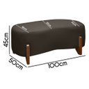 Ver imagem 3 de Banqueta Decorativa Orgânica Puff Thor 100cm para Sala e Quarto Bouclé:marrom