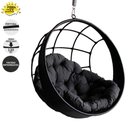 Ver imagem 4 de Balanço Suspenso Ninho Almofada Impermeável Cinza Preto