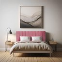 Ver imagem 2 de Cabeceira Painel Solteiro 0,90m Holanda Suede Rosa - Pallazio