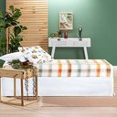 Ver imagem 2 de Jogo de Cama Lençol Lutti Solteiro Infantil 200 Fios Estampado 2 Peças Trator Caminhão Branco - 100%