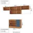 Ver imagem 4 de Cozinha Compacta Planejada 4 Peças 3 Aéreos 1 Balcão Soho CabeCasa MadeiraOriginals Azul/Freijó