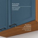 Ver imagem 5 de Cozinha Compacta Planejada 4 Peças 3 Aéreos 1 Balcão Soho CabeCasa MadeiraOriginals Azul/Freijó