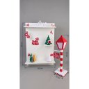 Ver imagem 5 de Kit Decoração Natal Completo Prateleira 90x60 + Luminária Poste LED Pilha +15 Peças