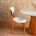 Ver imagem 5 de Kit 4 Cadeiras Sala de Jantar Estofada em Linho - Essência - Linho Cru