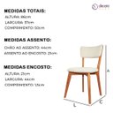Ver imagem 3 de Kit 4 Cadeiras Sala de Jantar Estofada em Linho - Essência - Linho Cru