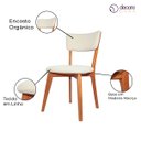 Ver imagem 4 de Kit 4 Cadeiras Sala de Jantar Estofada em Linho - Essência - Linho Cru