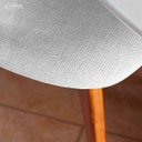 Ver mais imagens de Kit 4 Cadeiras Sala de Jantar Estofada em Linho - Essência - Linho Cru