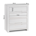 Ver imagem 5 de Cômoda 4 Gavetas Madeira Maciça Madma Artemobili Branco