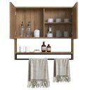 Ver mais imagens de Gabinete de Banheiro Liny 80cm e Espelheira Moscow Mel Z54 - Mpozenato