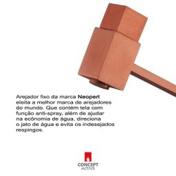 Torneira Luxo Square Alta Lavatório ou Cozinha Rosê Fosco Cano Retangular 89062 Concept Metais - 3