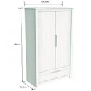 Ver imagem 4 de Guarda-Roupa Solteiro 2 Portas 1 Gaveta Madeira Maciça Madma Artemobili