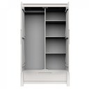 Ver imagem 3 de Guarda-Roupa Solteiro 2 Portas 1 Gaveta Madeira Maciça Madma Artemobili