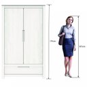 Ver imagem 5 de Guarda-Roupa Solteiro 2 Portas 1 Gaveta Madeira Maciça Madma Artemobili