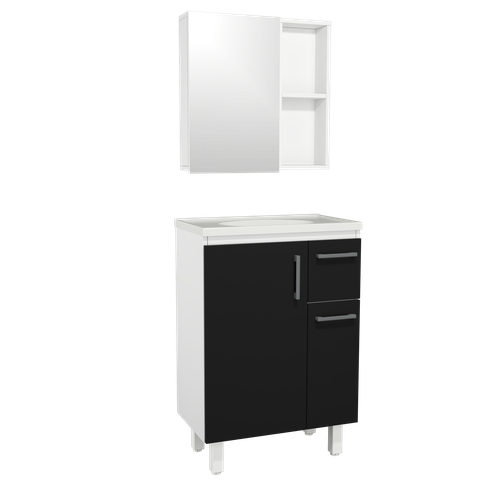 Conjunto Gabinete de Banheiro Gouda 60cm