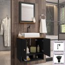 Ver imagem 2 de Gabinete Banheiro Deli Torino Bco Torneira Valv Click Black