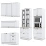 Cozinha Completa Americana 5 Peças com Cristaleira Branco - Móveis Henn - 3