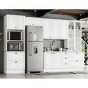 Ver imagem 2 de Cozinha Completa Americana 5 Peças com Cristaleira Branco - Móveis Henn