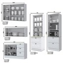 Ver imagem 4 de Cozinha Completa Americana 5 Peças com Cristaleira Branco - Móveis Henn