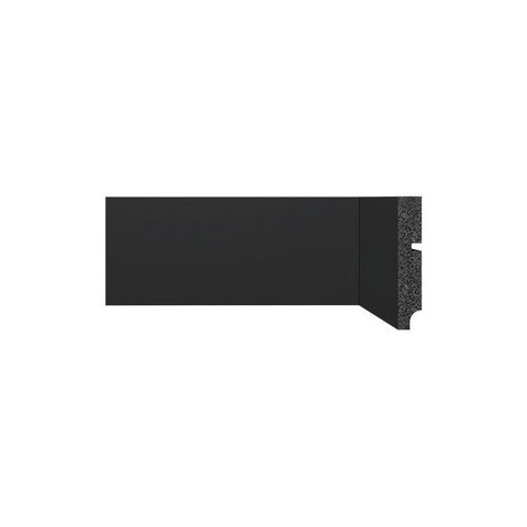 Rodape de Poliestireno Liso 3547 10cm Preto Santa Luzia:preto