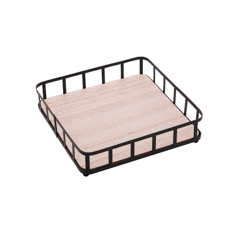 Bandeja de Metal Preto Fosco 17cm - Lyor