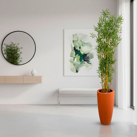 Árvore Bambusa Artificial 180cm com Troncos Naturais e Vaso Terracota | Formosinha