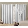 Cortina Blackout PVC 4,00m X 2,80m Com Voil Branco - 3
