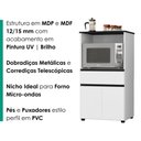 Ver imagem 5 de Balcao para Microondas 1 Gaveta 2 Portas 61 cm Noruega Branco Rudk