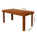 Ver imagem 4 de Mesa De Madeira Maciça 6 Lugares Nogueira Pérola Flamingo Móveis