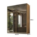 Ver imagem 4 de Guarda-Roupas Nilo 183,3cm 2 Portas de Correr Reflecta c/LED Olmo